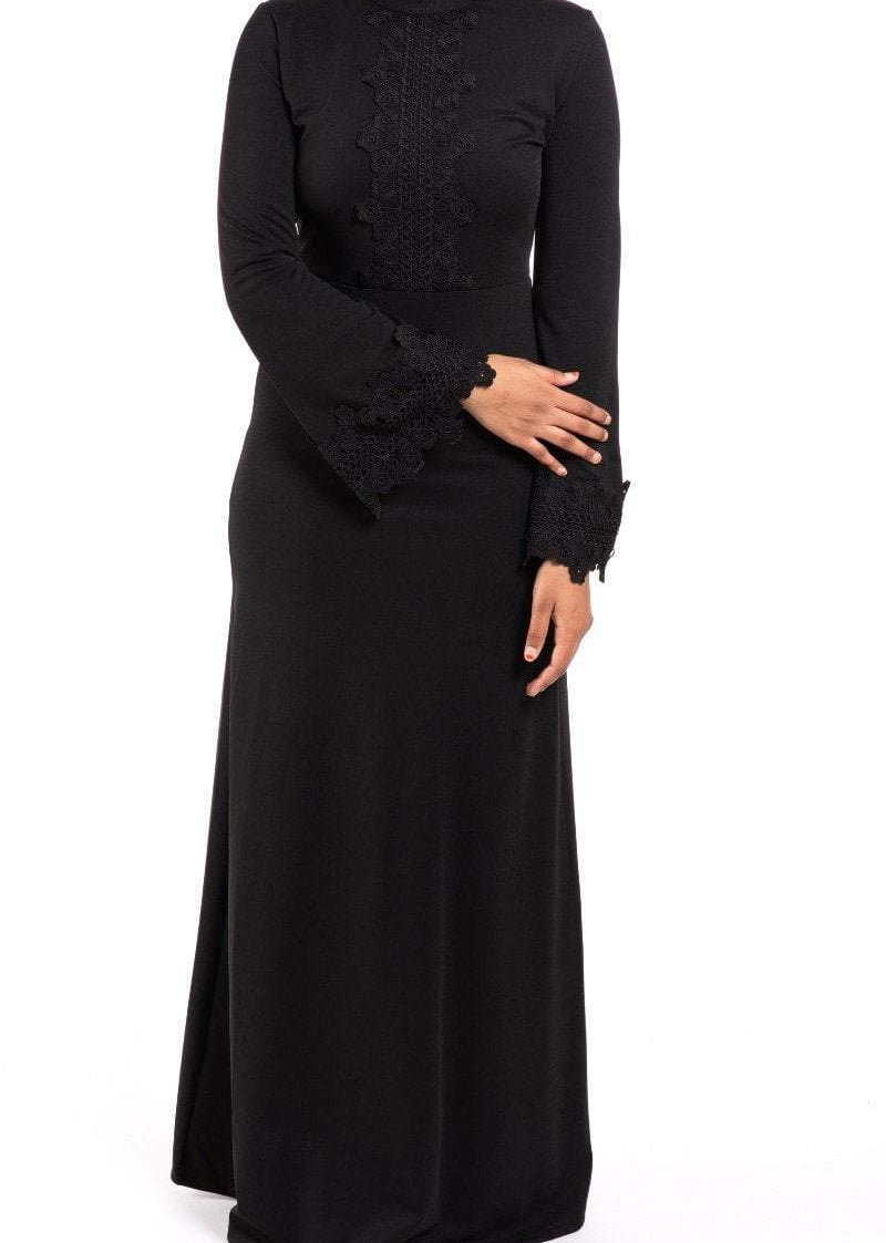lace floral bell sleeve dress Kabayare