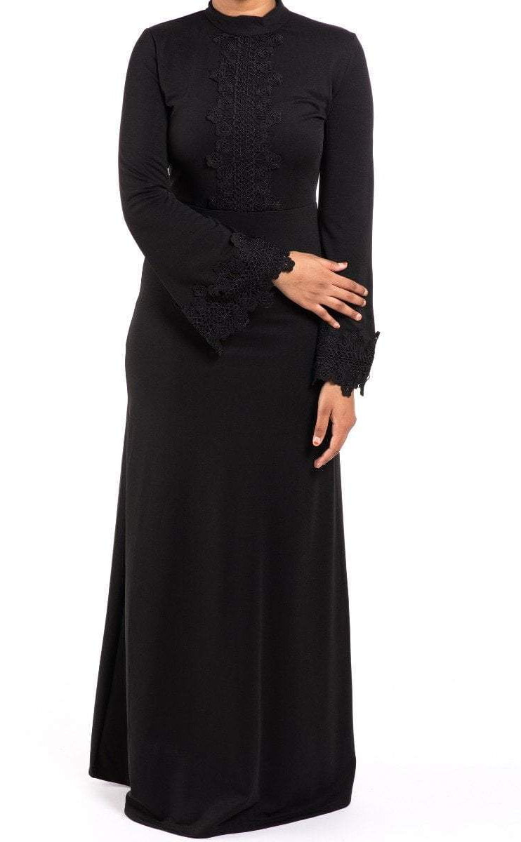 lace floral bell sleeve dress Kabayare