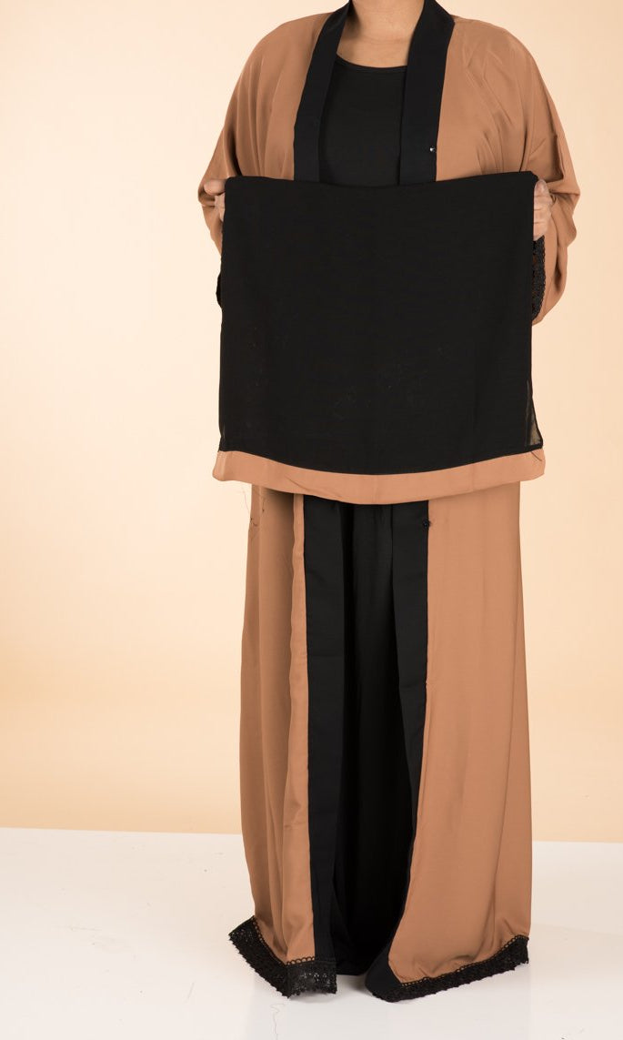 Latte elegant Kimono Abaya Kabayare