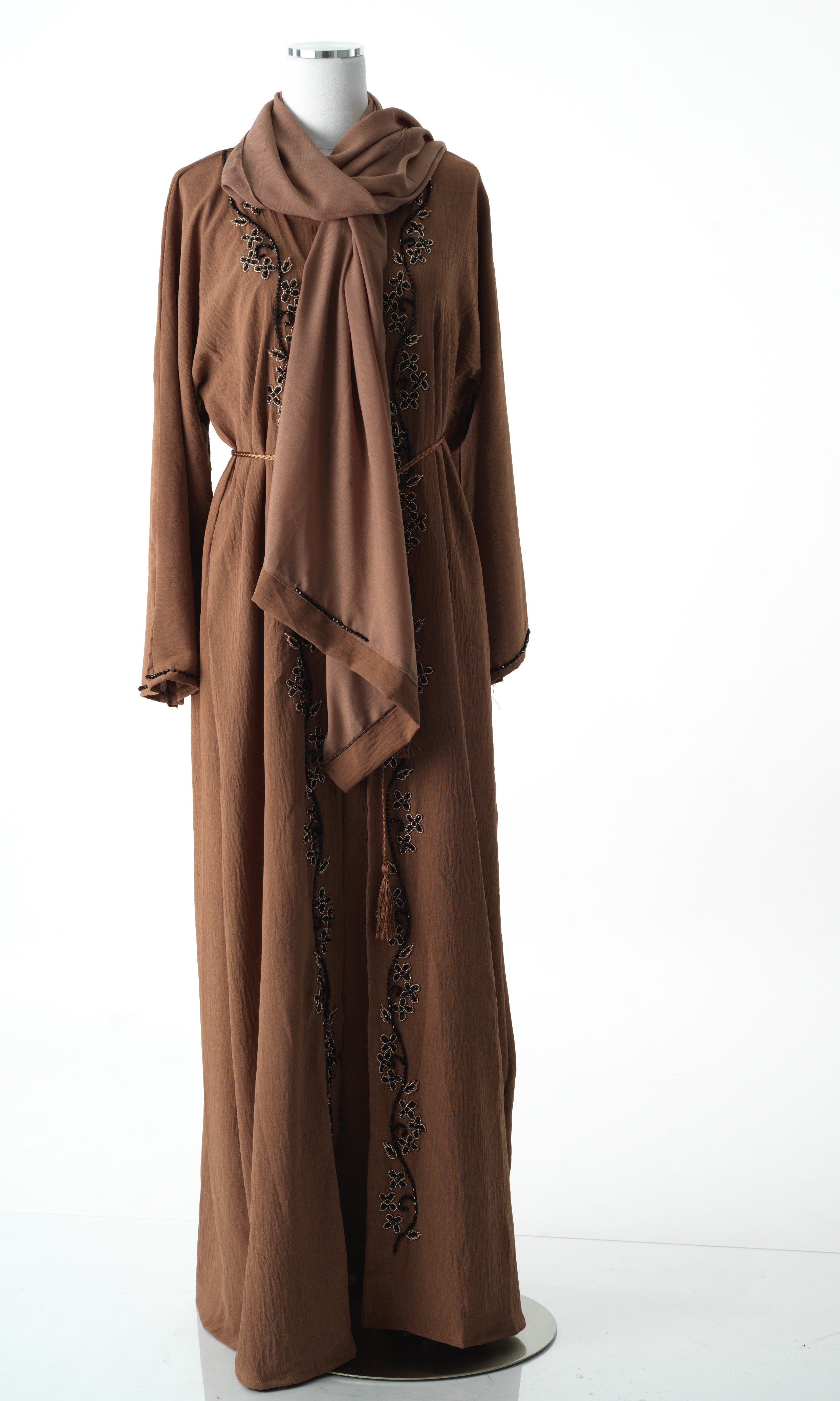 Latte lovers linen abaya Kabayare
