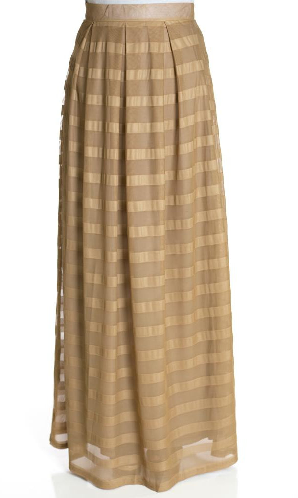 Latte Mesh Maxi Skirt Kabayare