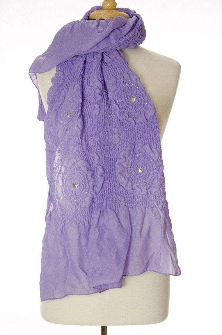Lavander Diamond Ruffle Scarf Kabayare