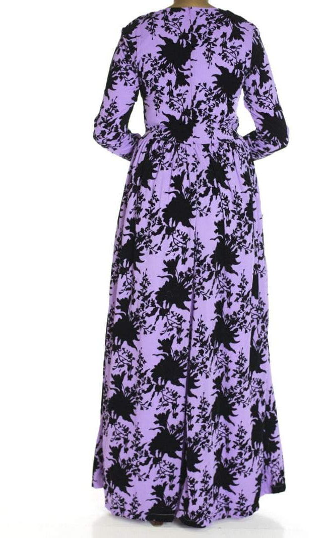 Lavender velvet burnout dress Kabayare