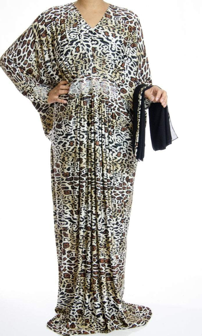laylee Butterfly Jersey Abaya Kabayare