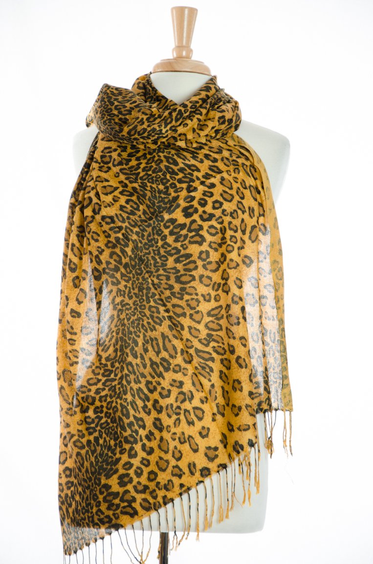 Leopard Acrylic Scarf Pashimina Kabayare
