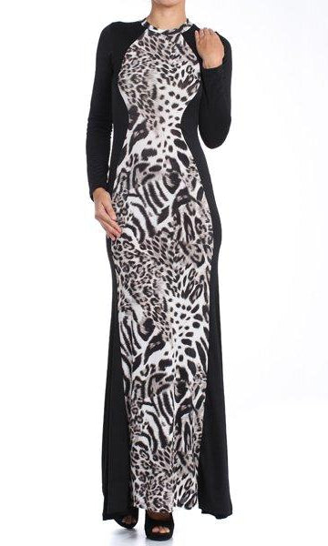 Leopard Curve Appeal Maxi Dress Kabayare
