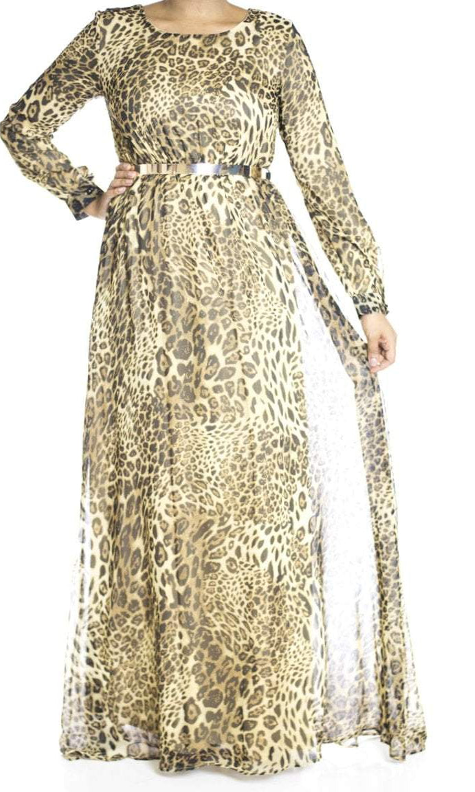 Leopard print Maxi dress Kabayare