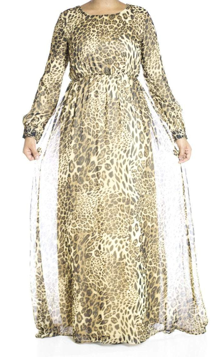 Leopard print Maxi dress Kabayare