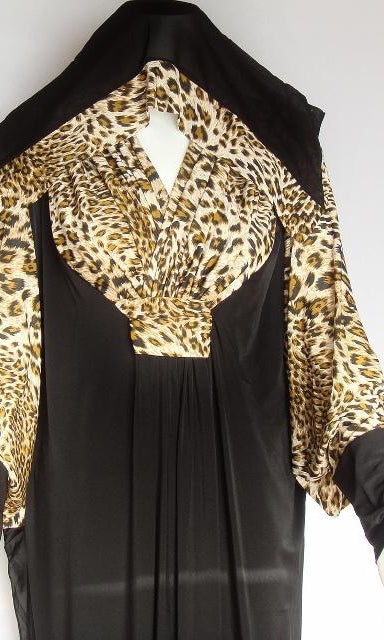 Leopard Stretchy Abaya Kabayare