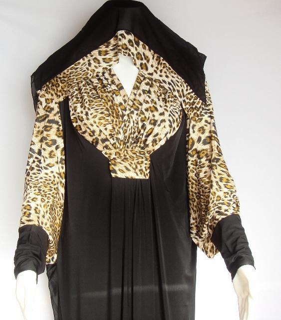 Leopard Stretchy Abaya Kabayare