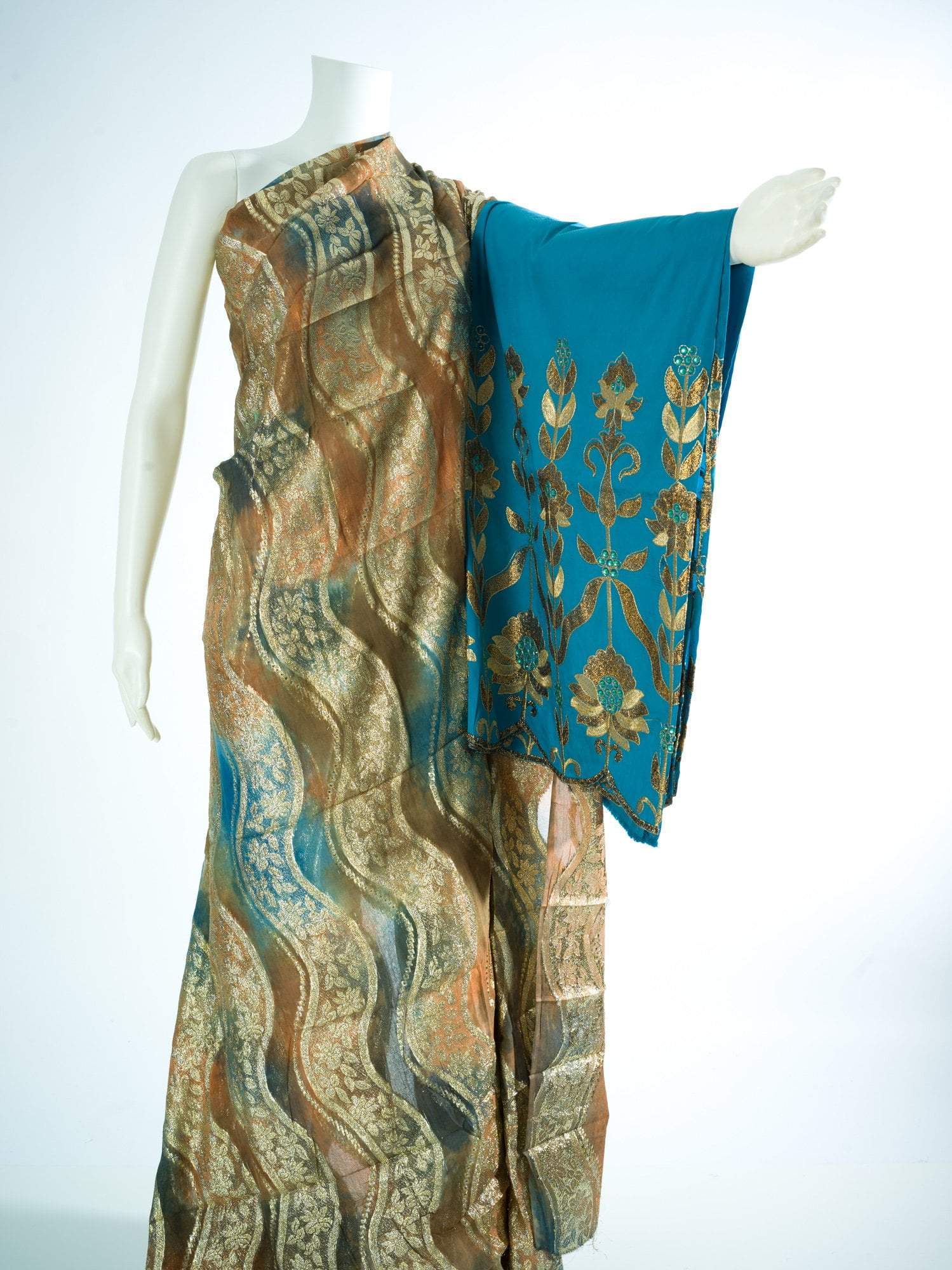 Light blue and gold wave Fransawi inspired Dirac Kabayare