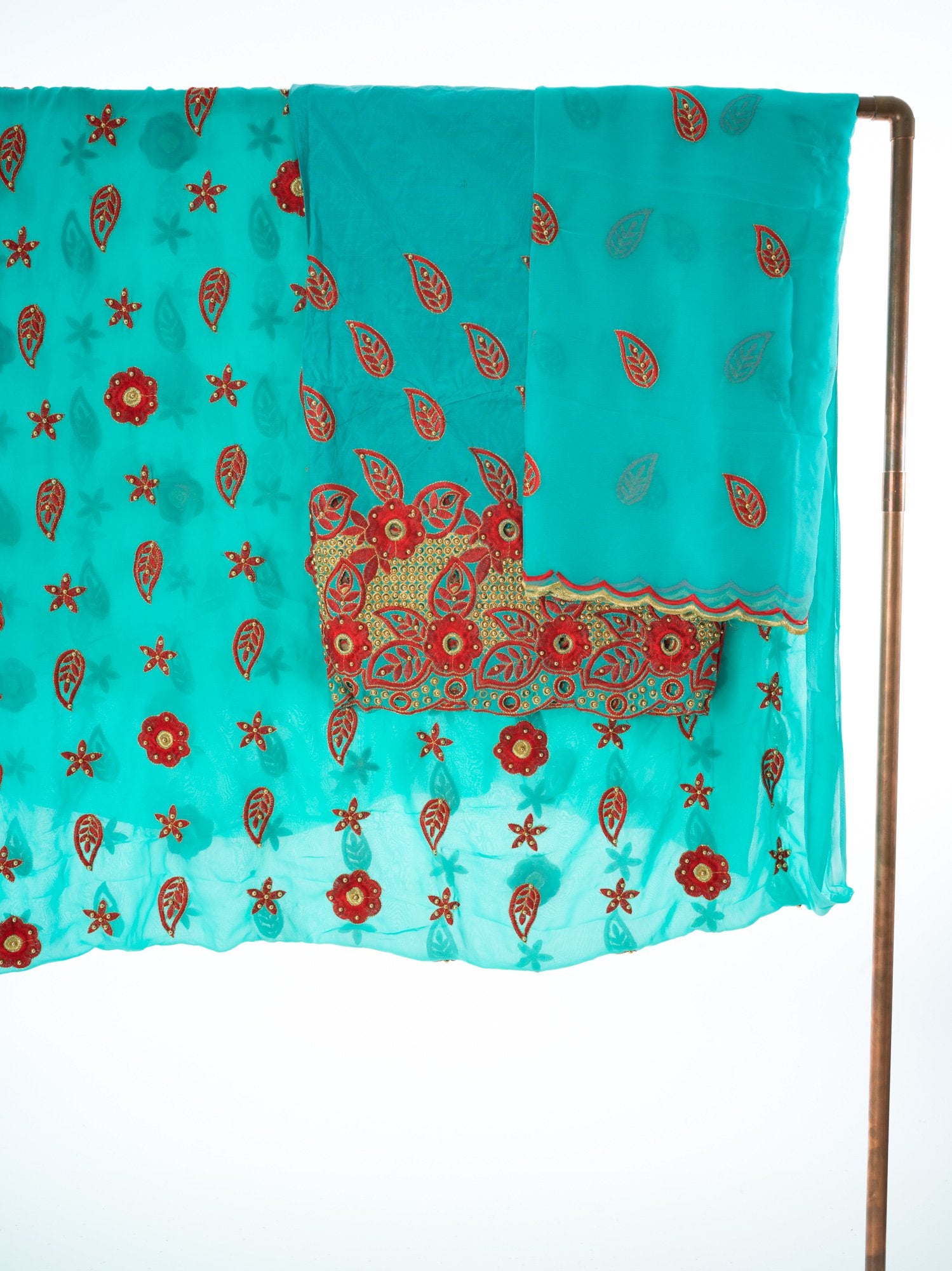 Light Blue Saree style Dirac set Kabayare