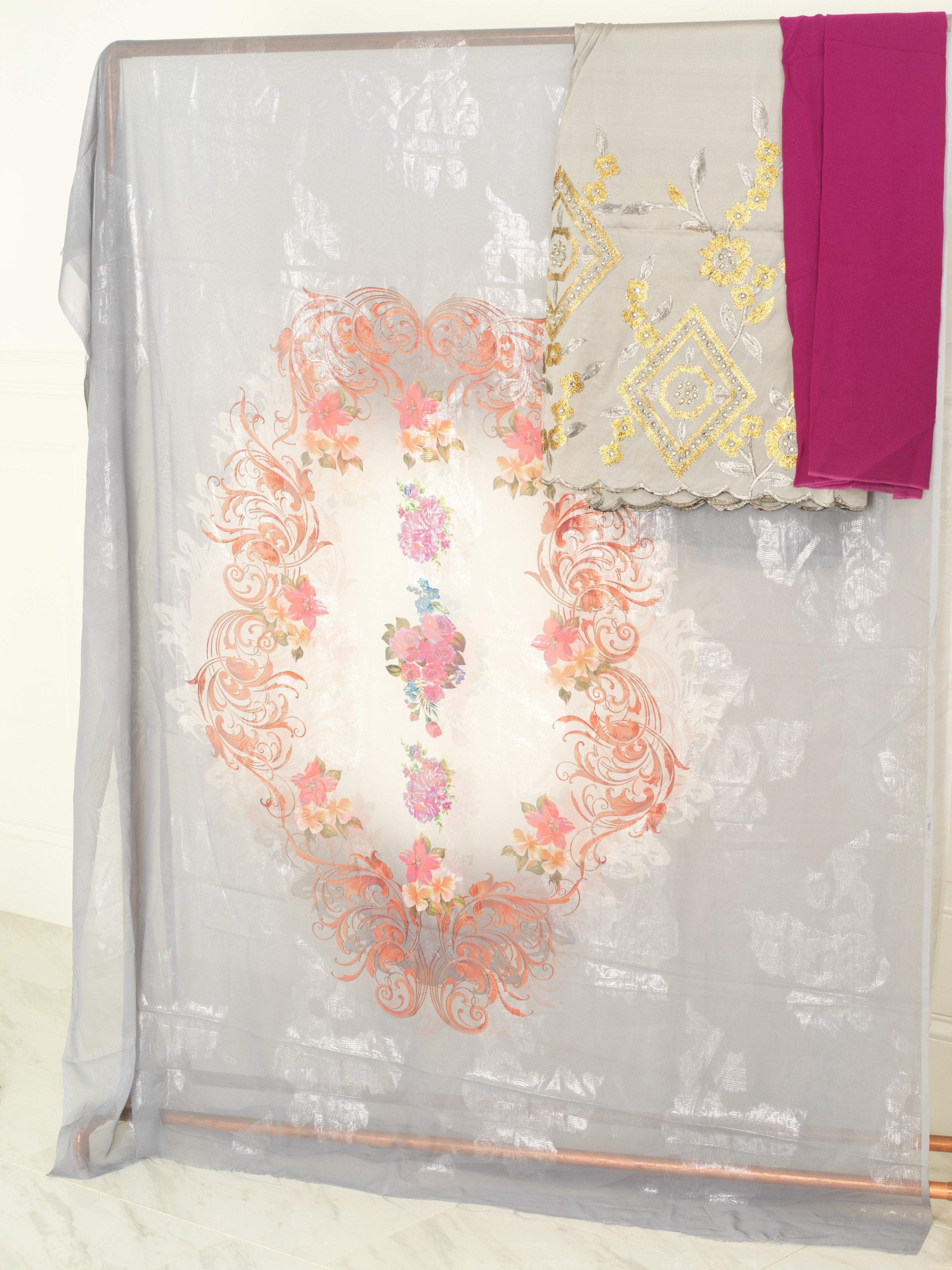 light gray and pink xariir Dirac sets Kabayare