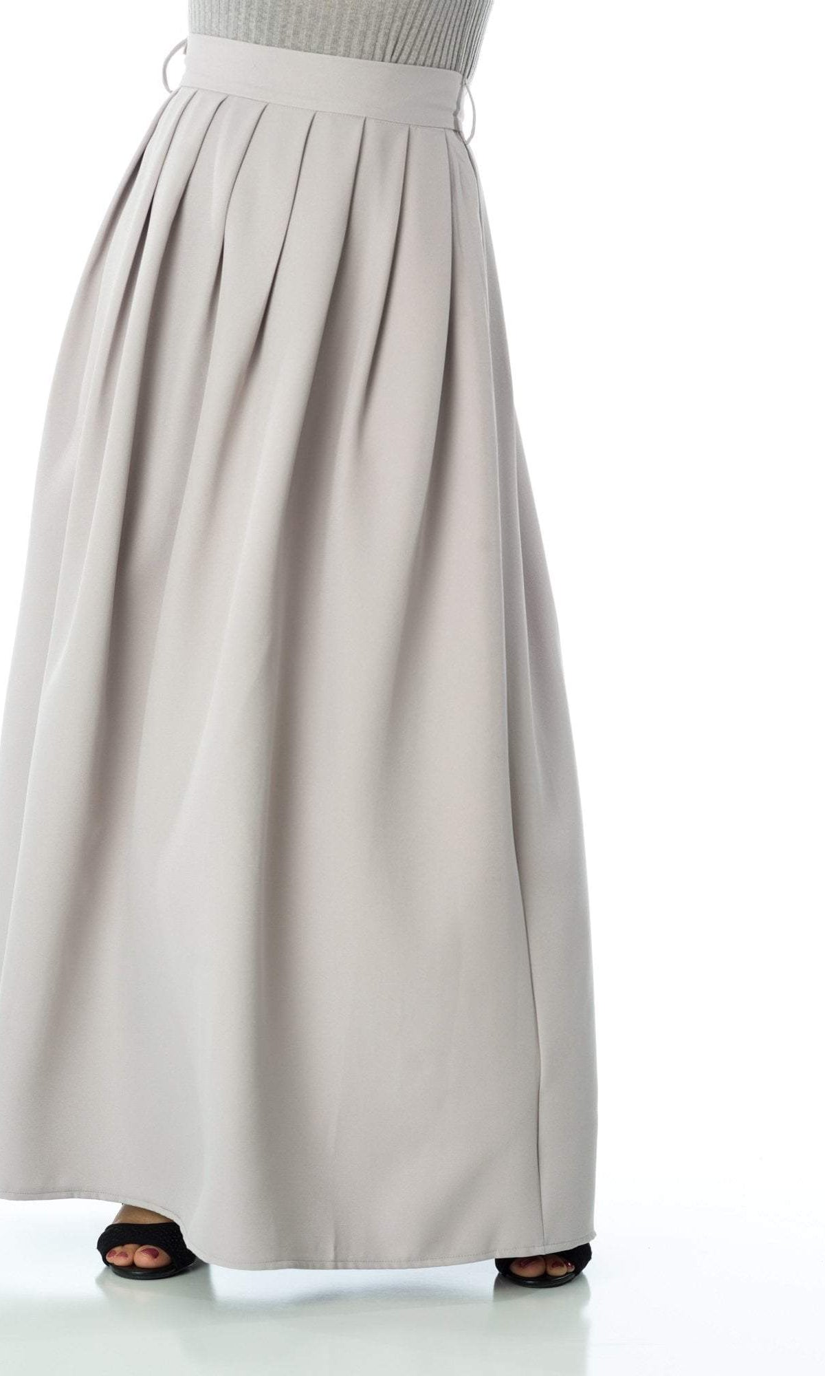 Light gray Fitted & flared skirt Kabayare