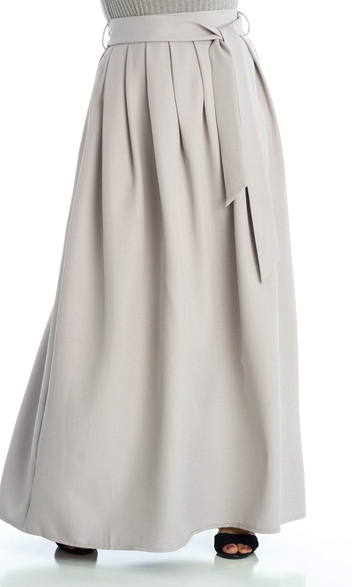 Light gray Fitted & flared skirt Kabayare
