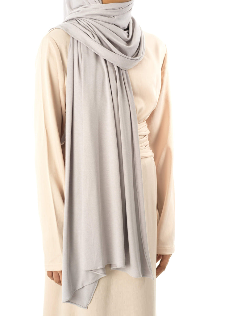 Light Gray Premium jersey hijab Kabayare