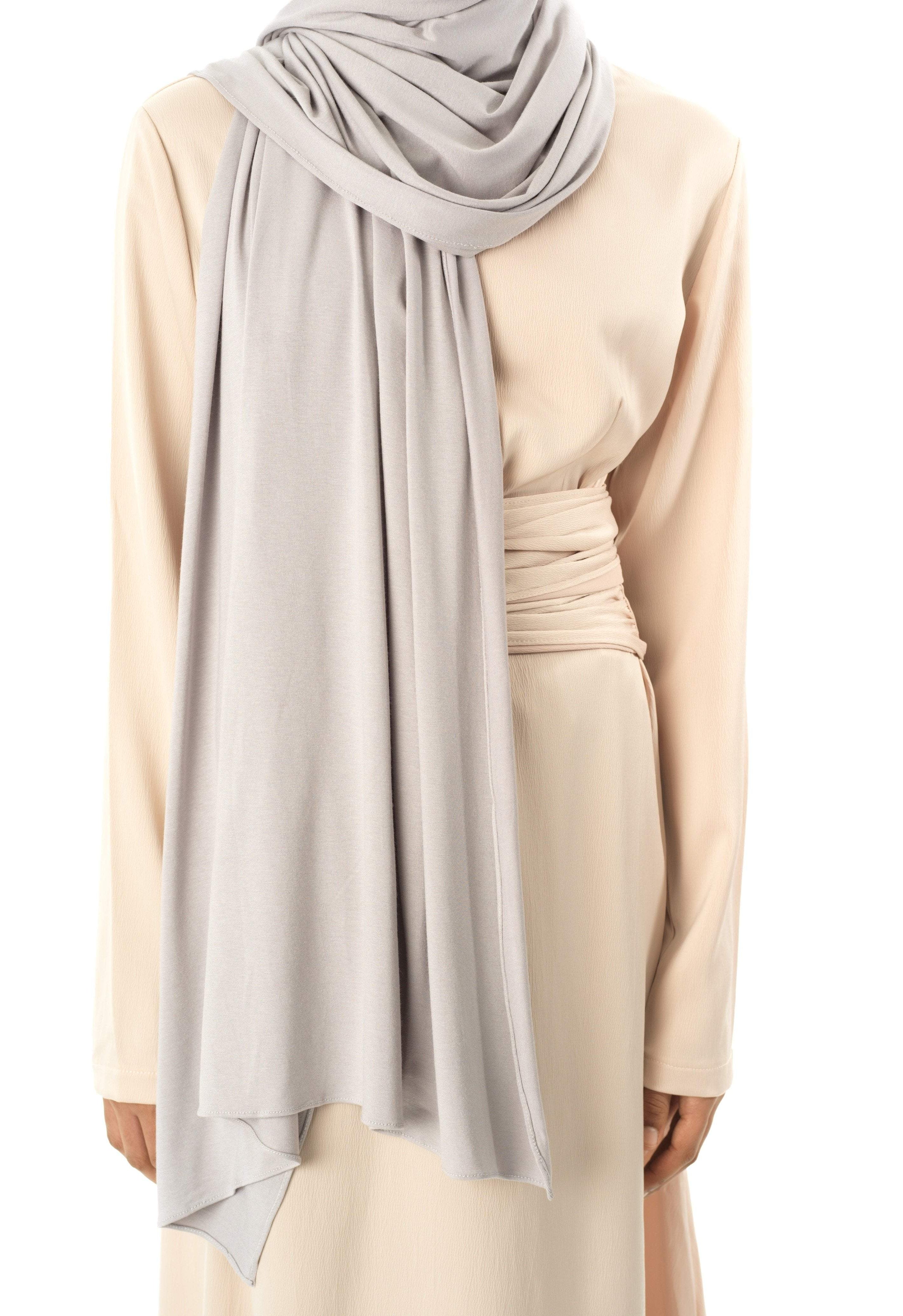 Light Gray Premium jersey hijab Kabayare