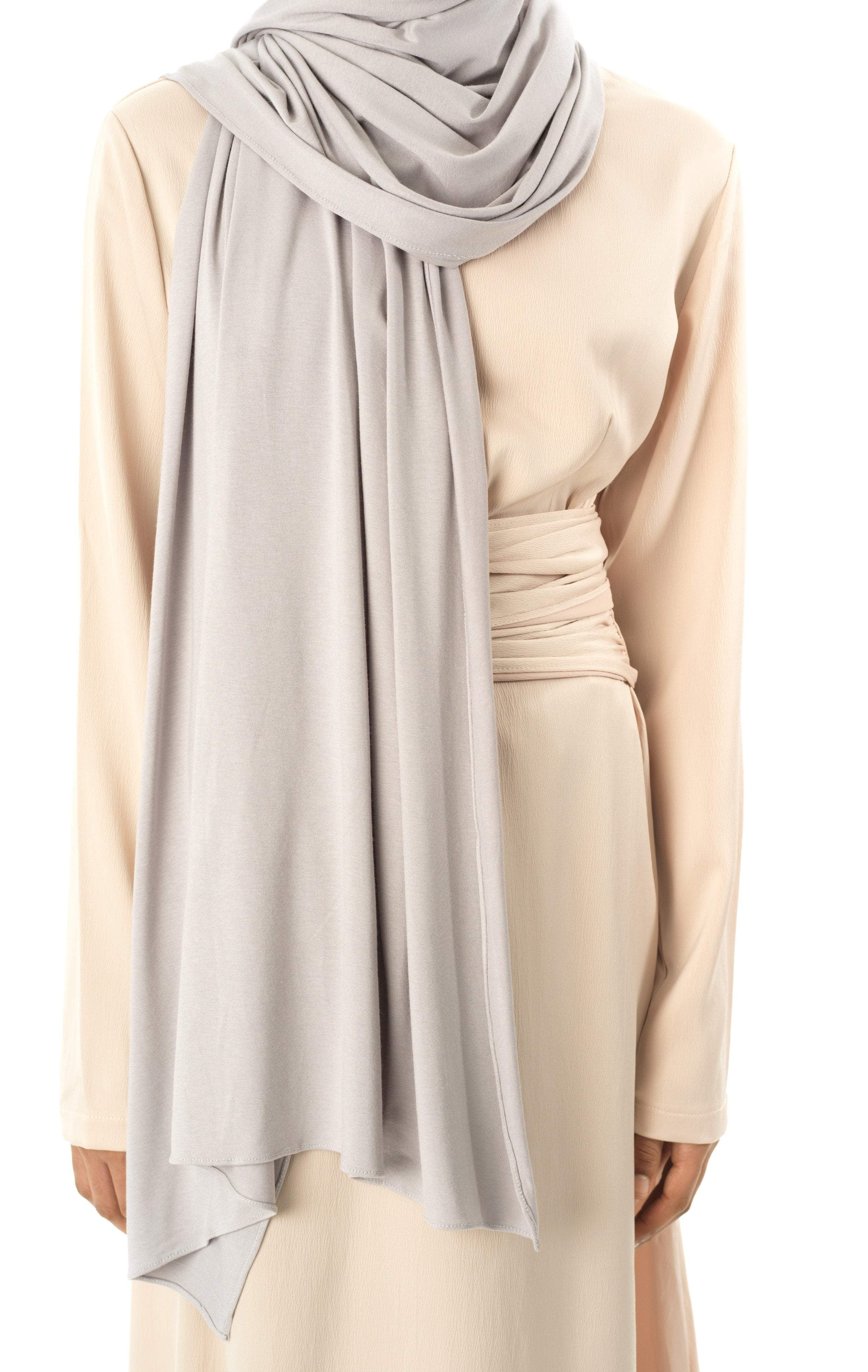 Light Gray Premium jersey hijab Kabayare