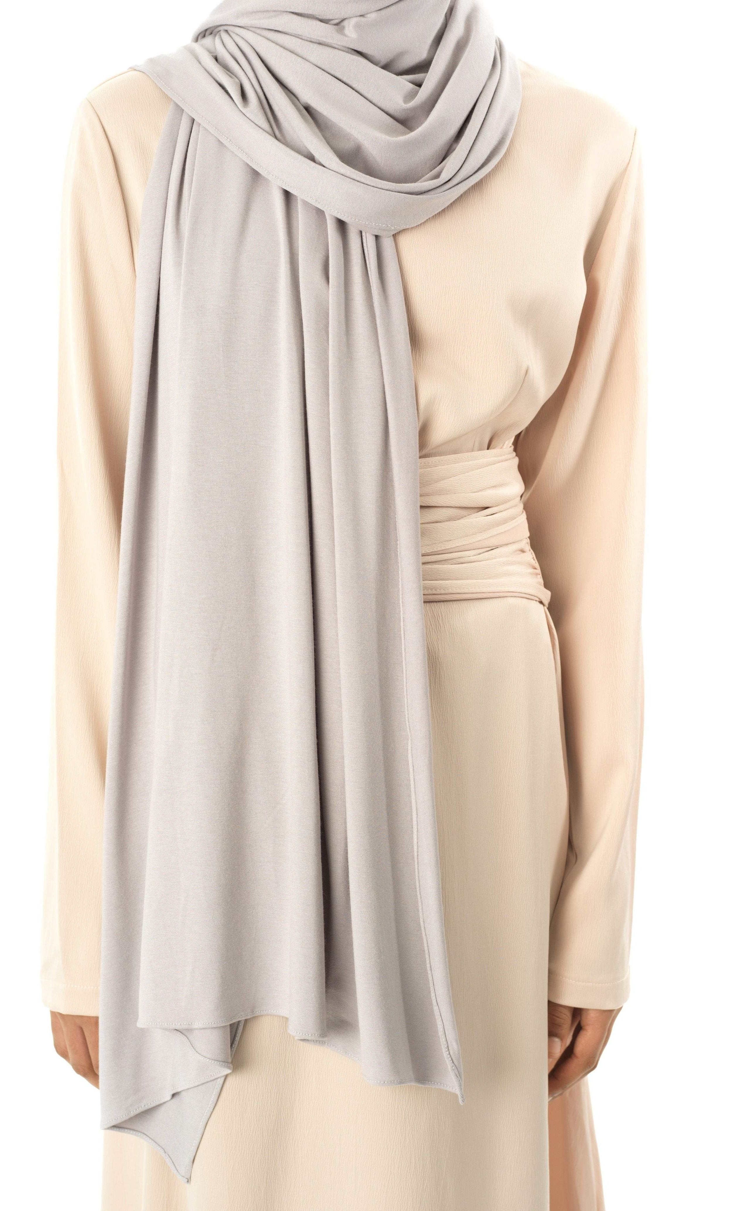 Light Gray Premium jersey hijab Kabayare