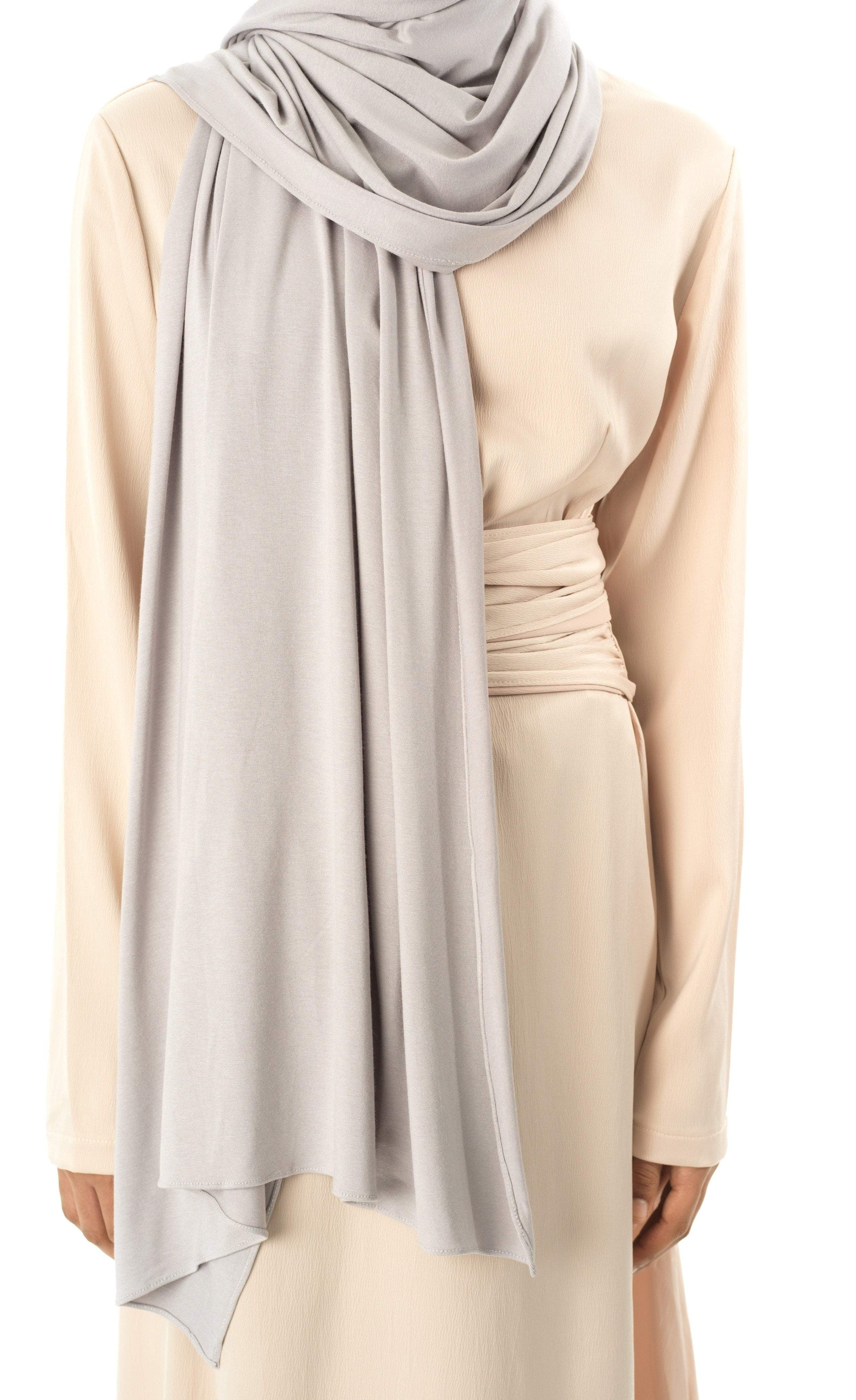Light Gray Premium jersey hijab Kabayare