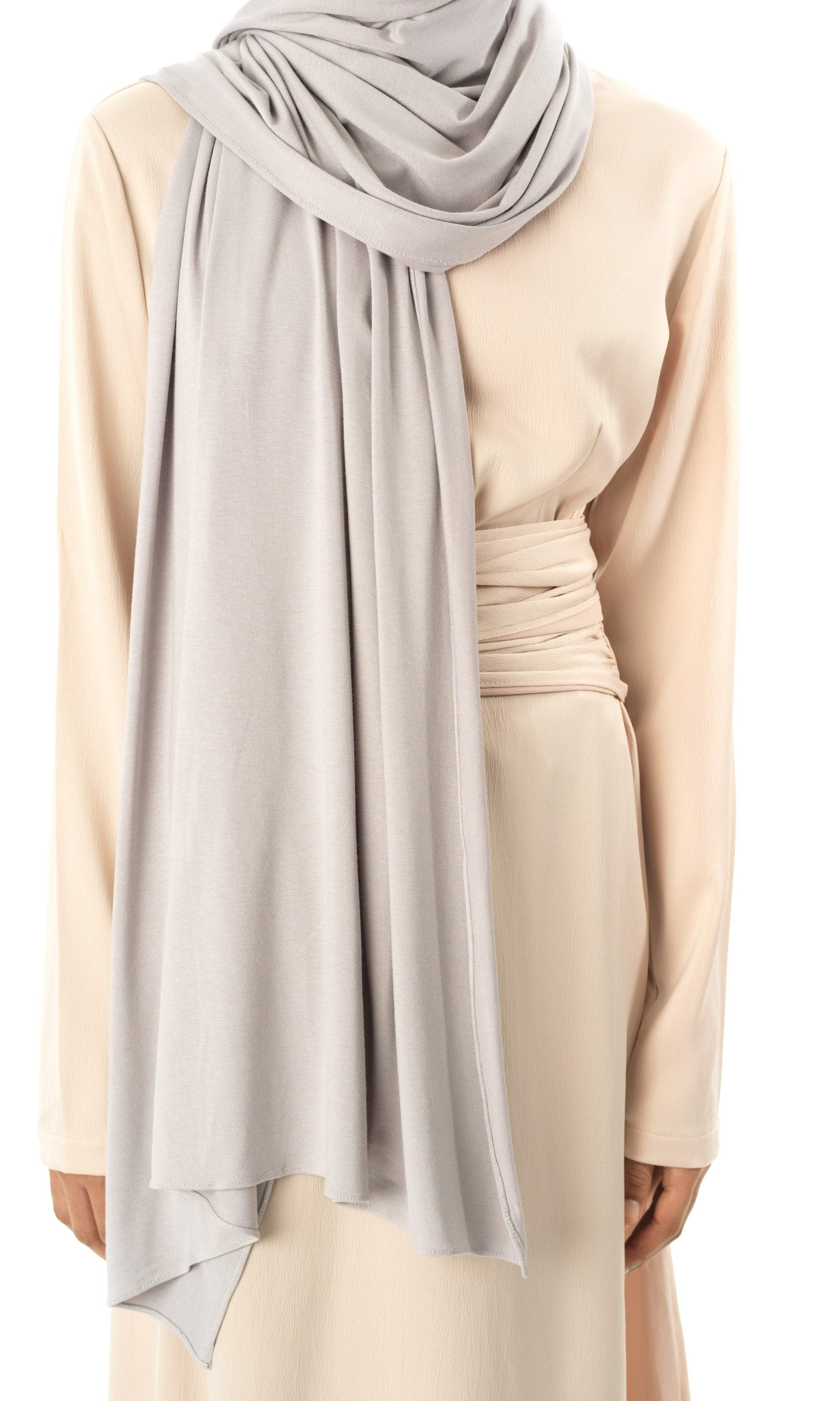 Light Gray Premium jersey hijab Kabayare