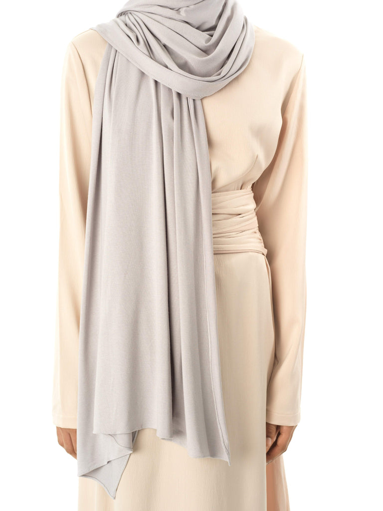Light Gray Premium jersey hijab Kabayare