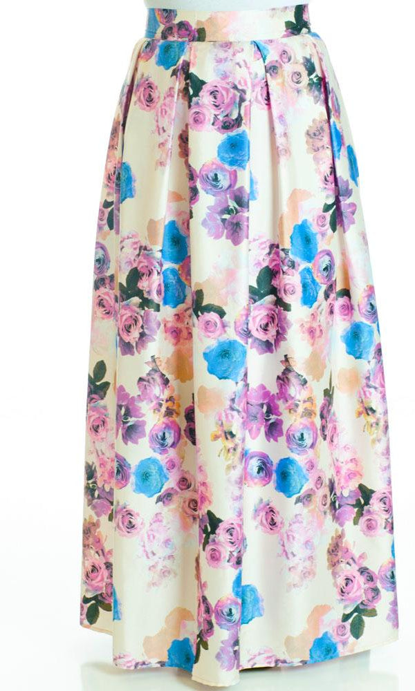 Lilac Flare Maxi Skirt Kabayare