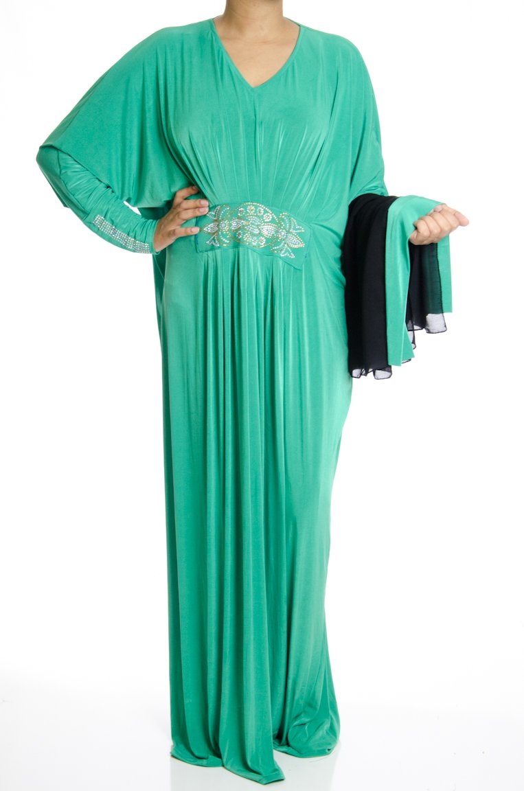 Lily Butterfly Jersey Abaya Kabayare