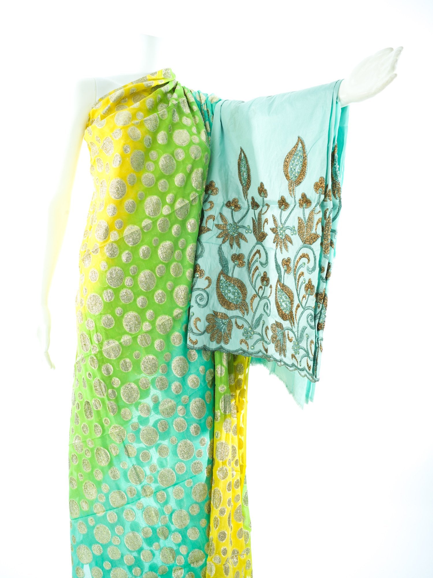 Lime and Mint dots Fransawi inpired dirac set Kabayare