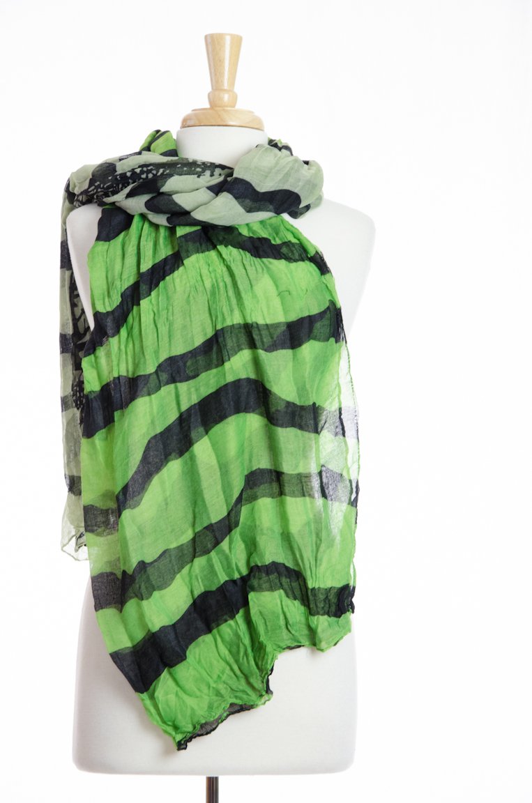 Lime Paris Love Crinkle Scarf Kabayare