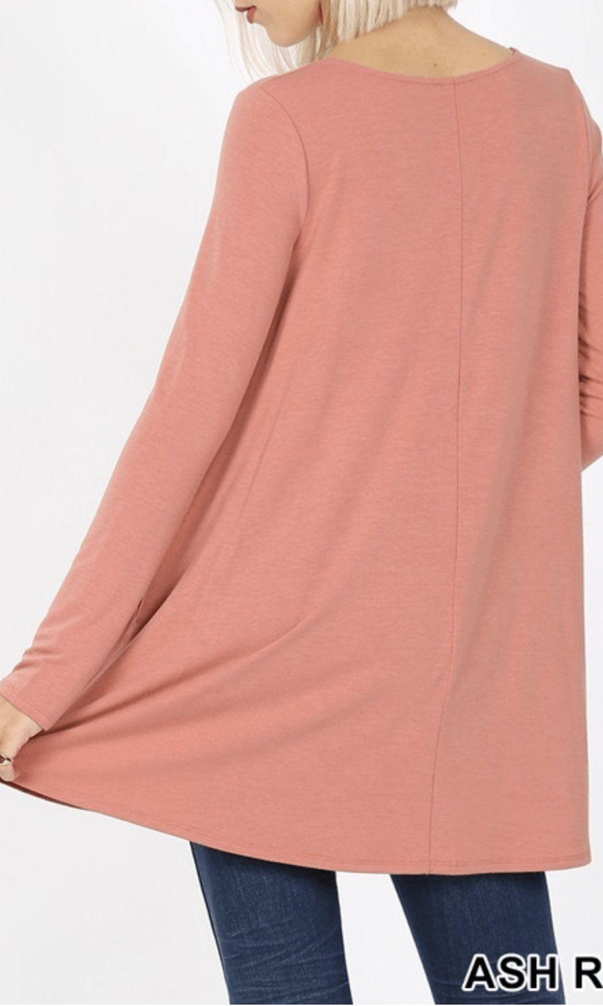 LONG SLEEVE BOAT NECK FLARED TOP Kabayare