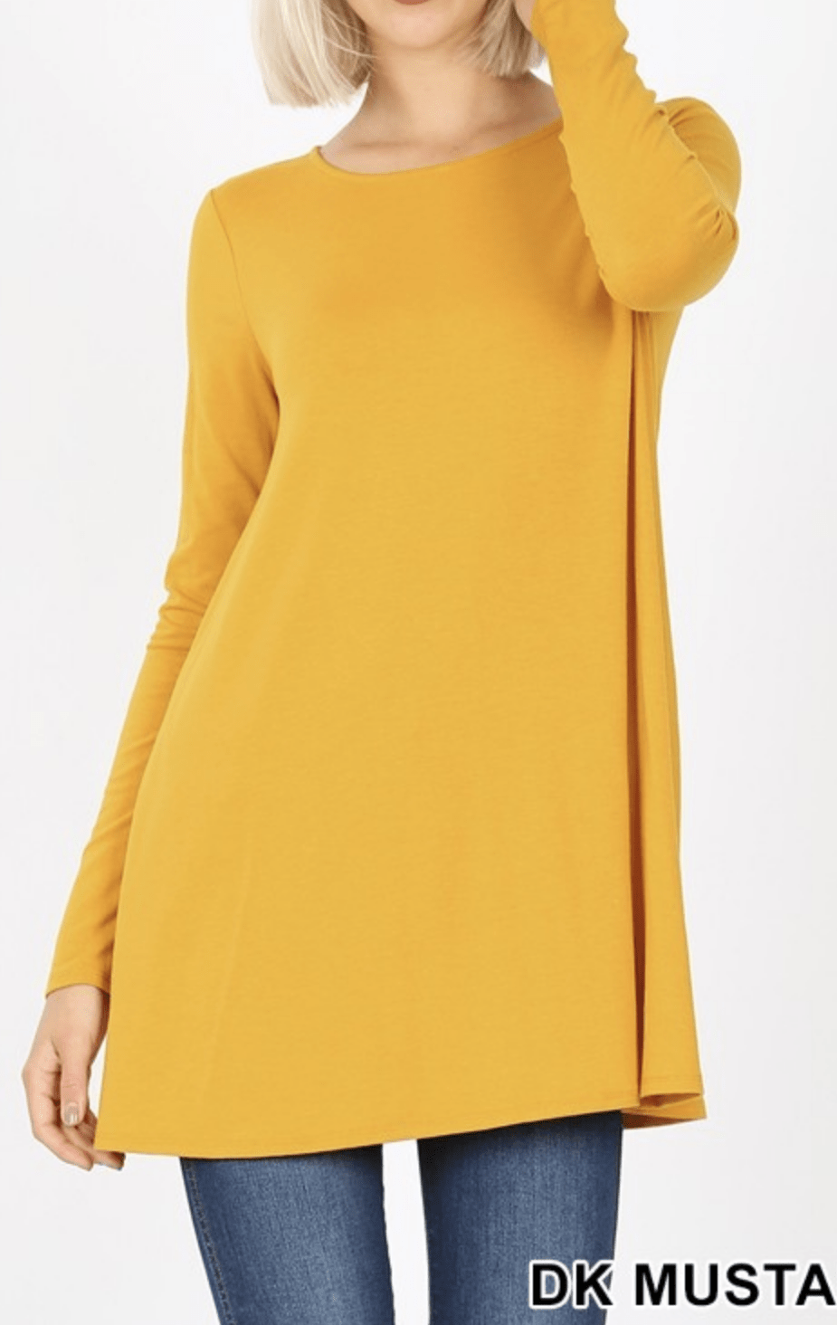 LONG SLEEVE BOAT NECK FLARED TOP Kabayare