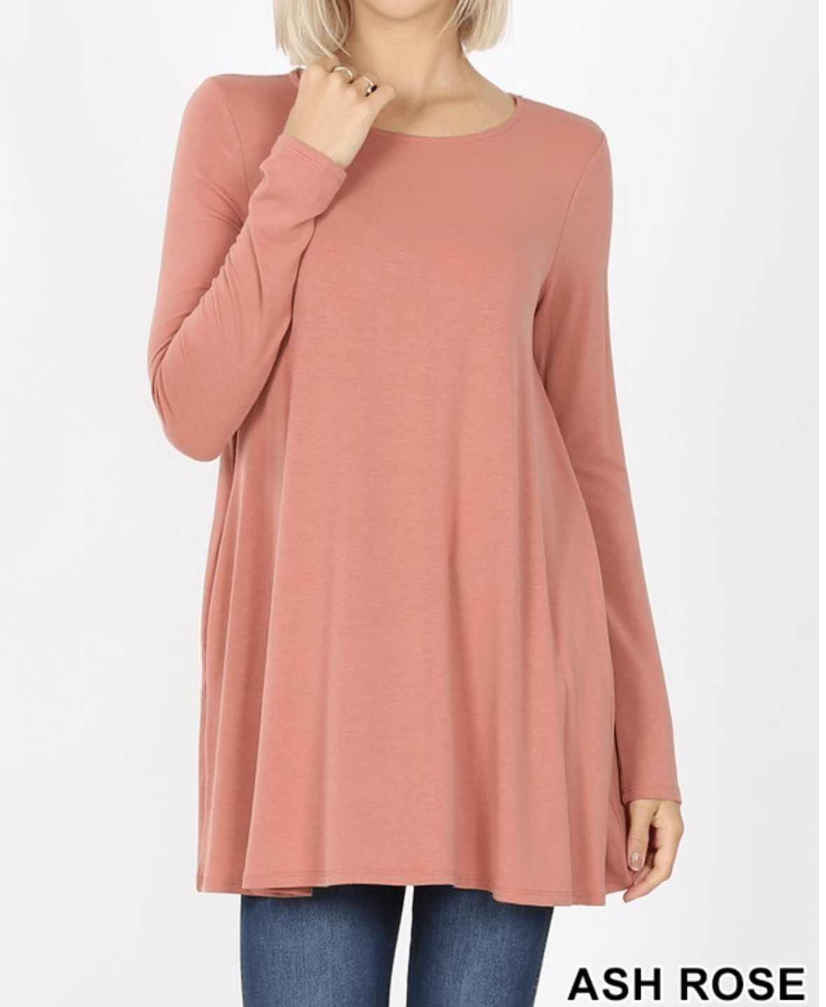 LONG SLEEVE BOAT NECK FLARED TOP Kabayare