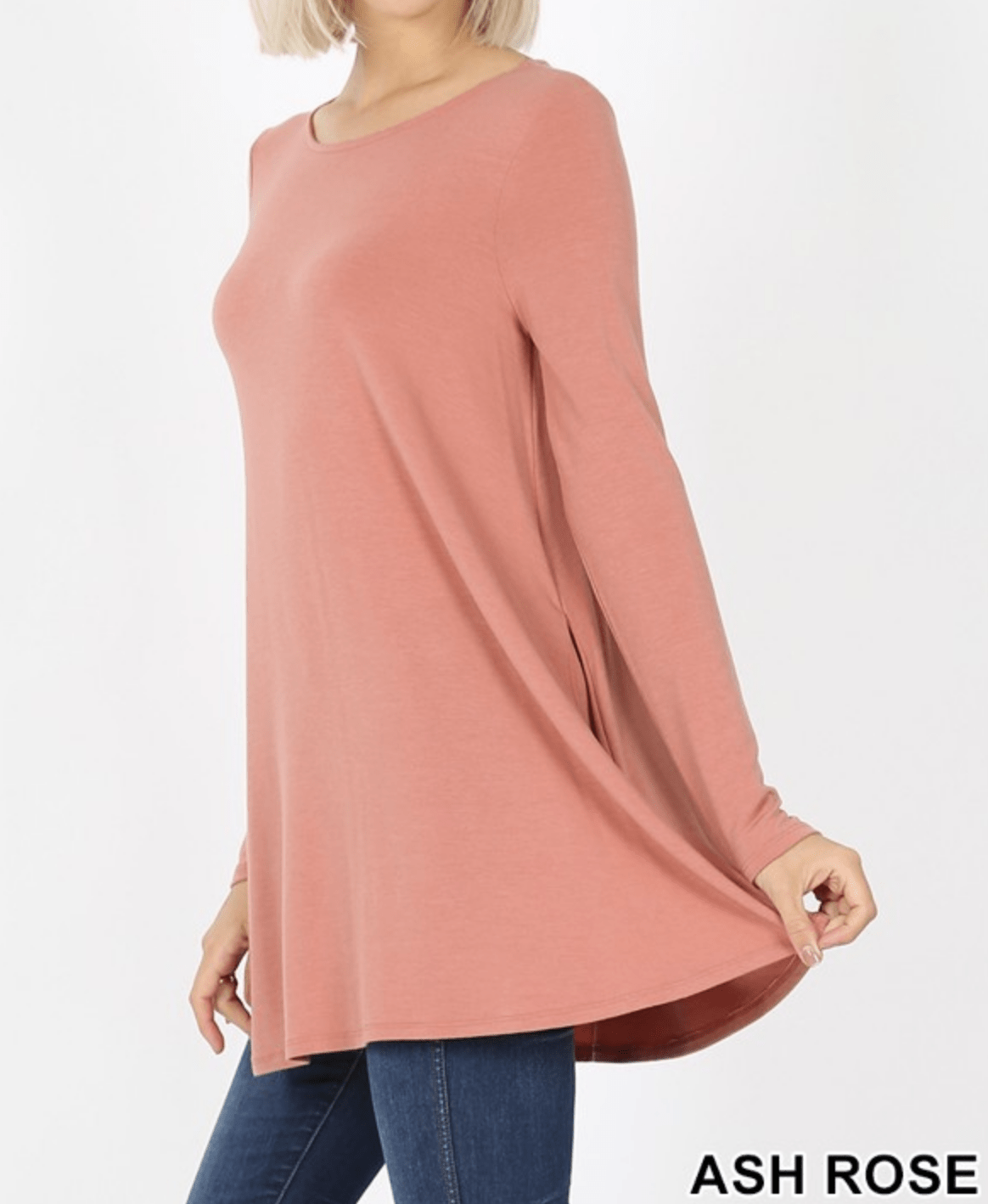 LONG SLEEVE BOAT NECK FLARED TOP Kabayare