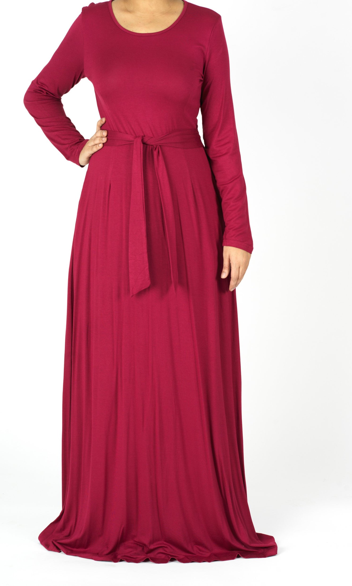 long sleeve jersey maxi dress Kabayare