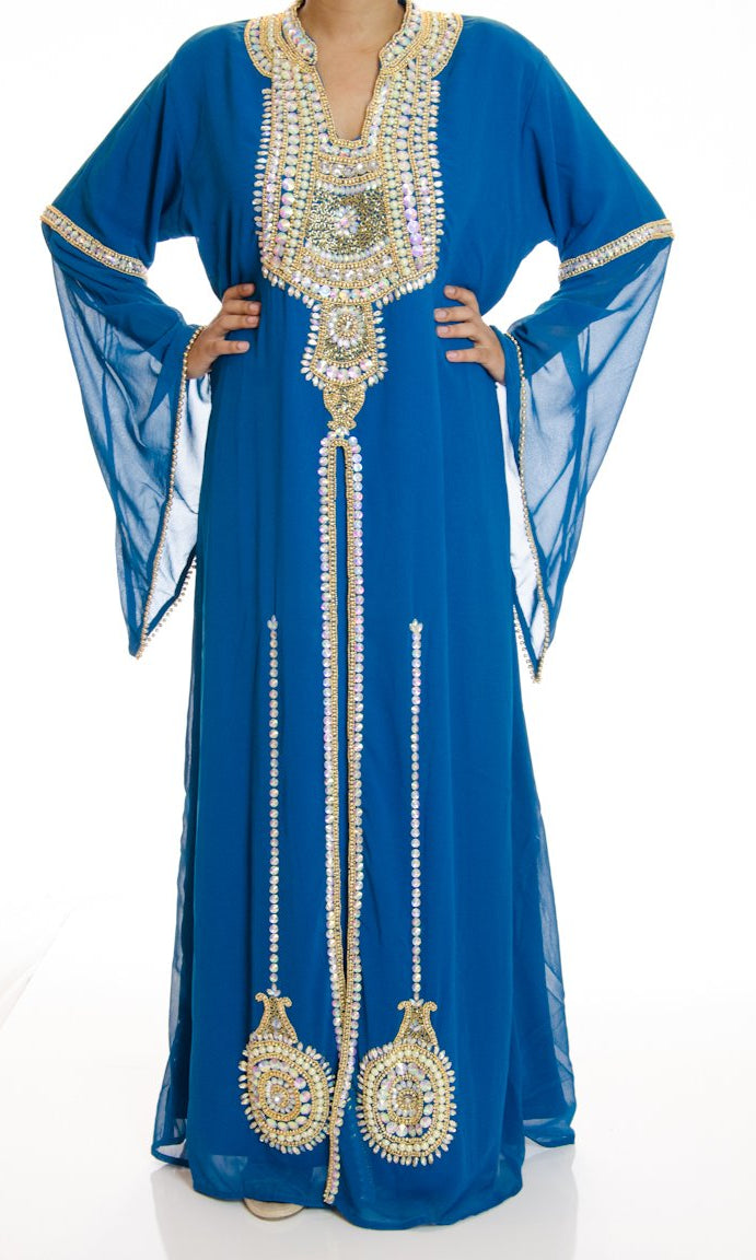 Love Teal Khaleeji Dress Kabayare