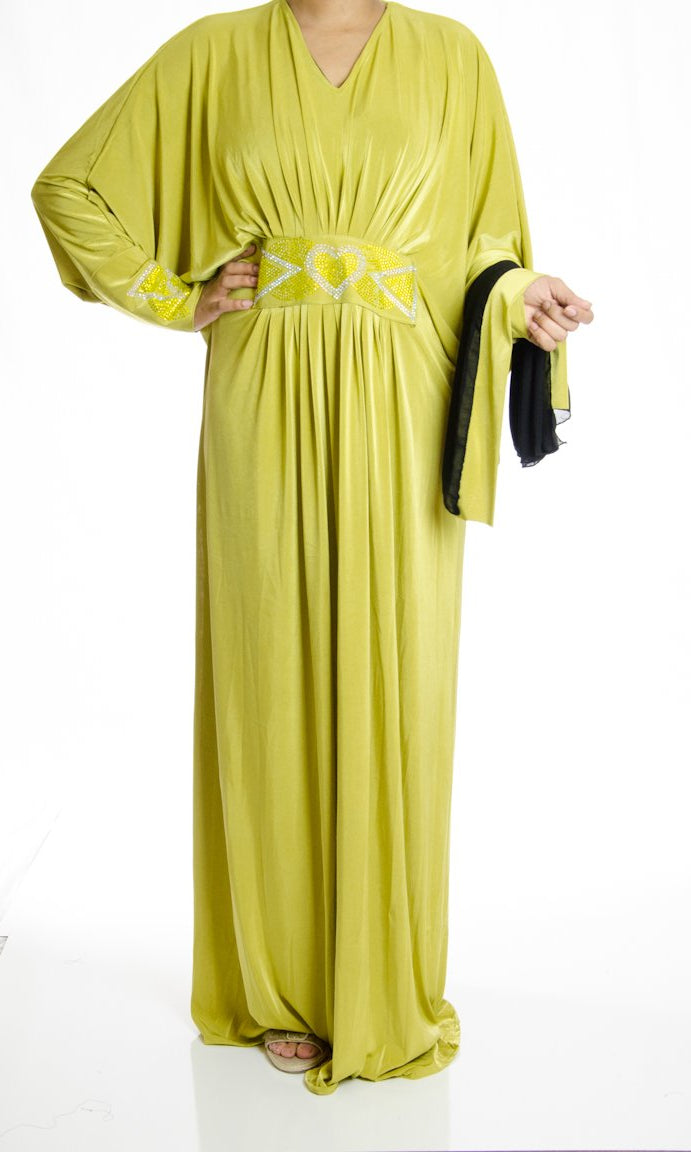 lover Girl Butterfly Jersey Abaya Kabayare