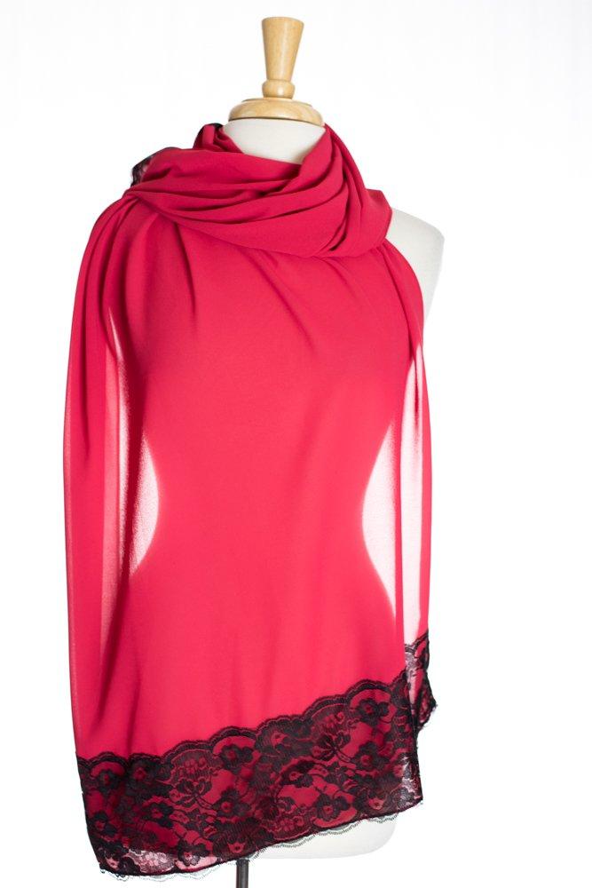 Lust Red Signature Lace Hijab Kabayare