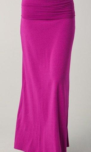 Magenta Jersey Maxi Skirt Kabayare