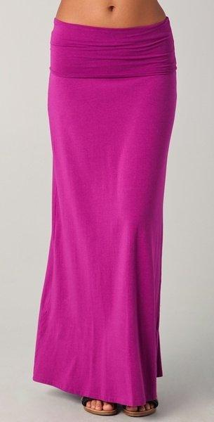 Magenta Jersey Maxi Skirt Kabayare