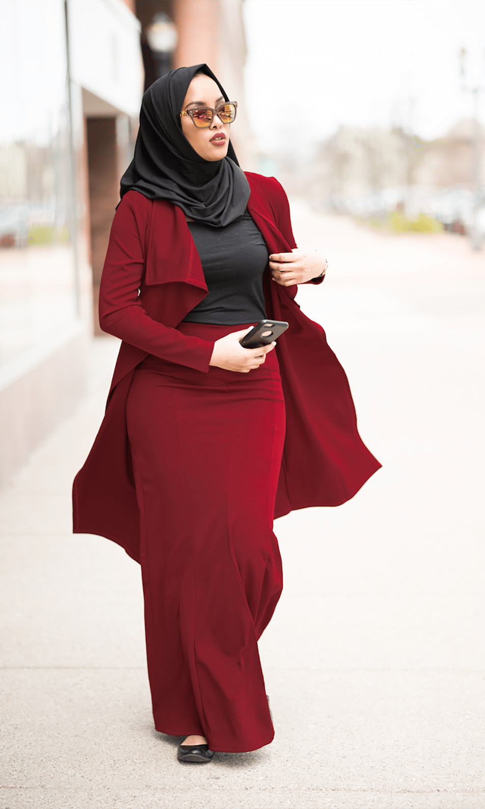 Maroon DRAPED DROP SHOULDER JACKET Kabayare