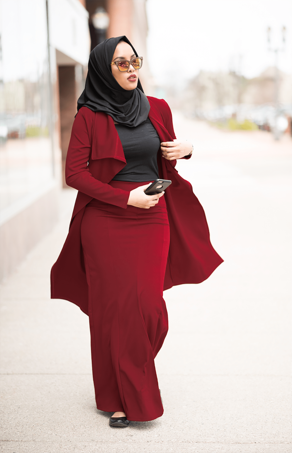 Maroon DRAPED DROP SHOULDER JACKET Kabayare