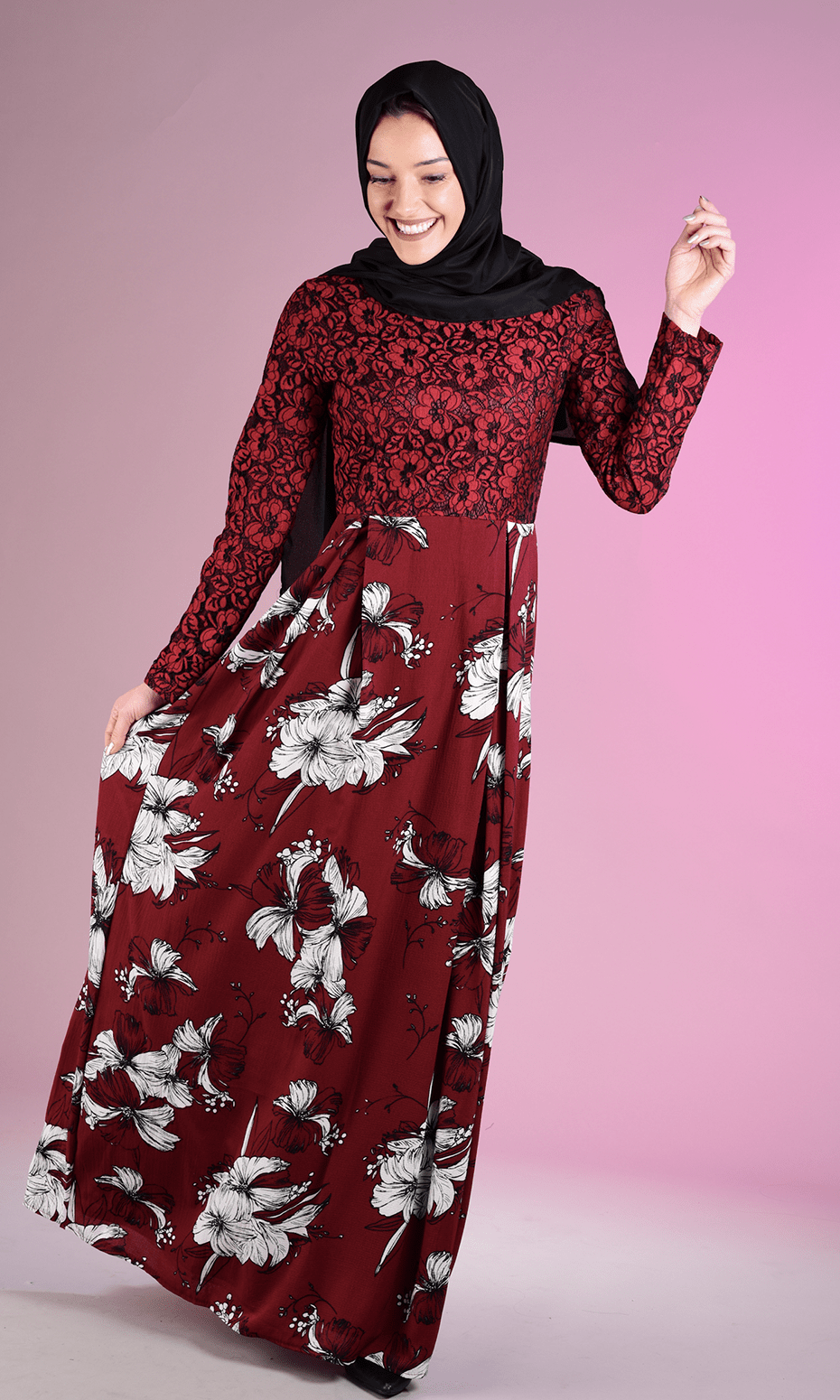 Maroon Jessenia maxi dress Kabayare