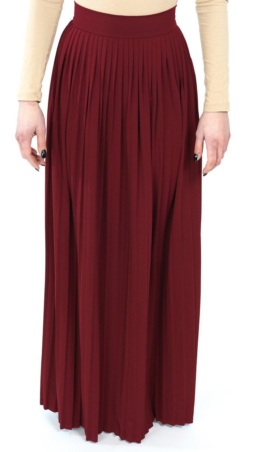Maroon Milk silk maxi Skirt Kabayare