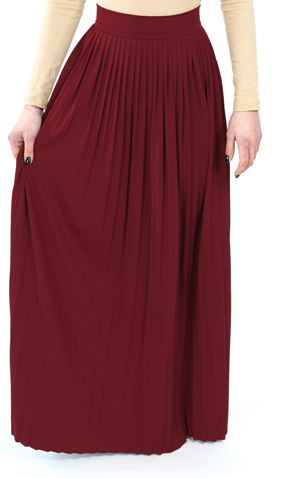 Maroon Milk silk maxi Skirt Kabayare