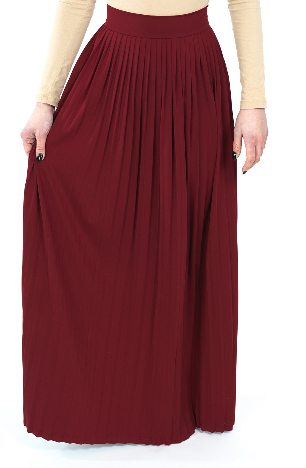 Maroon Milk silk maxi Skirt Kabayare
