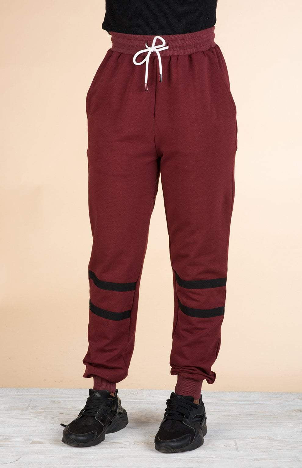 Maroon Modest Chic Sweat Pants Kabayare