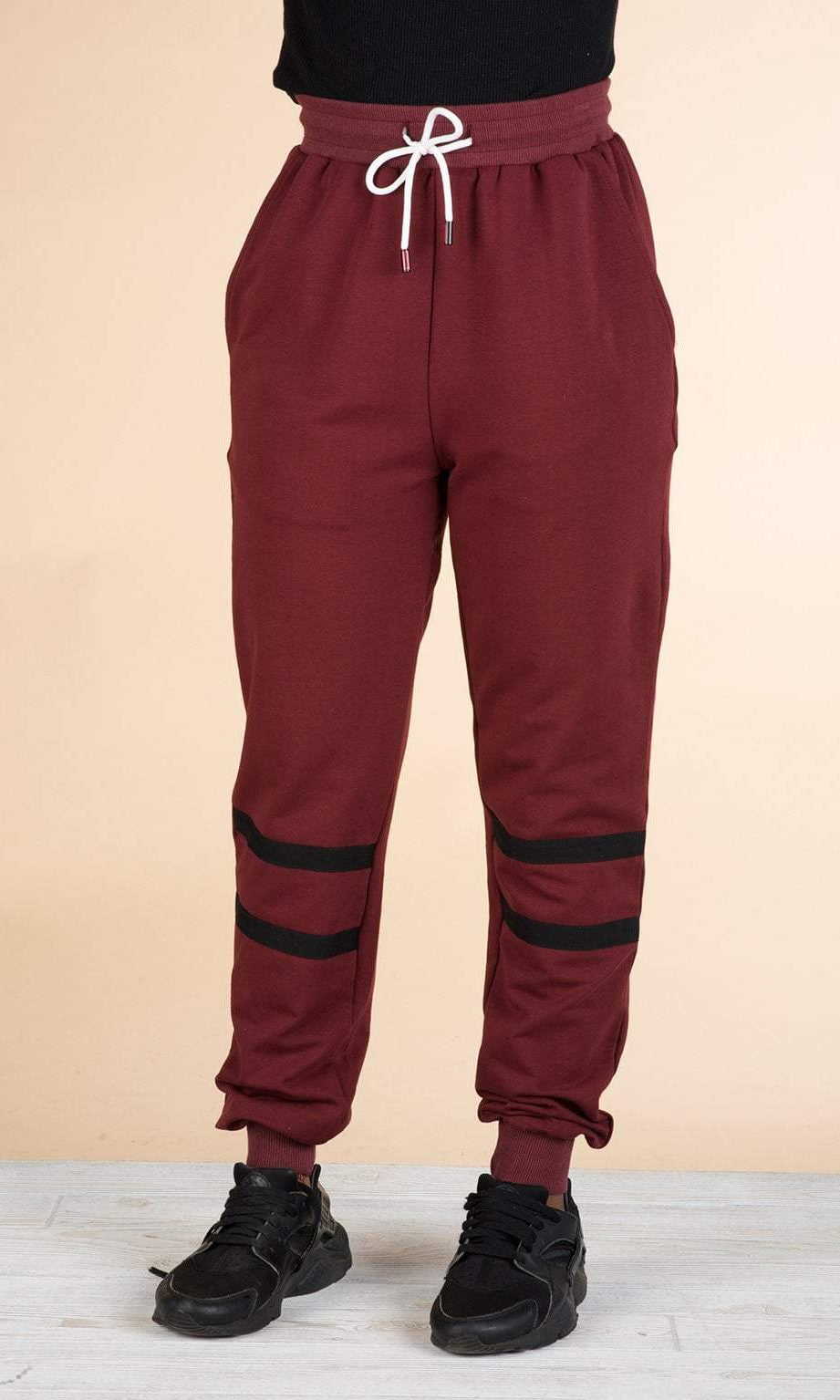 Maroon Modest Chic Sweat Pants Kabayare