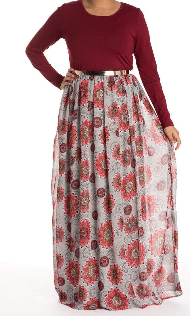 Maroon sweetheart Maxi Dress Kabayare