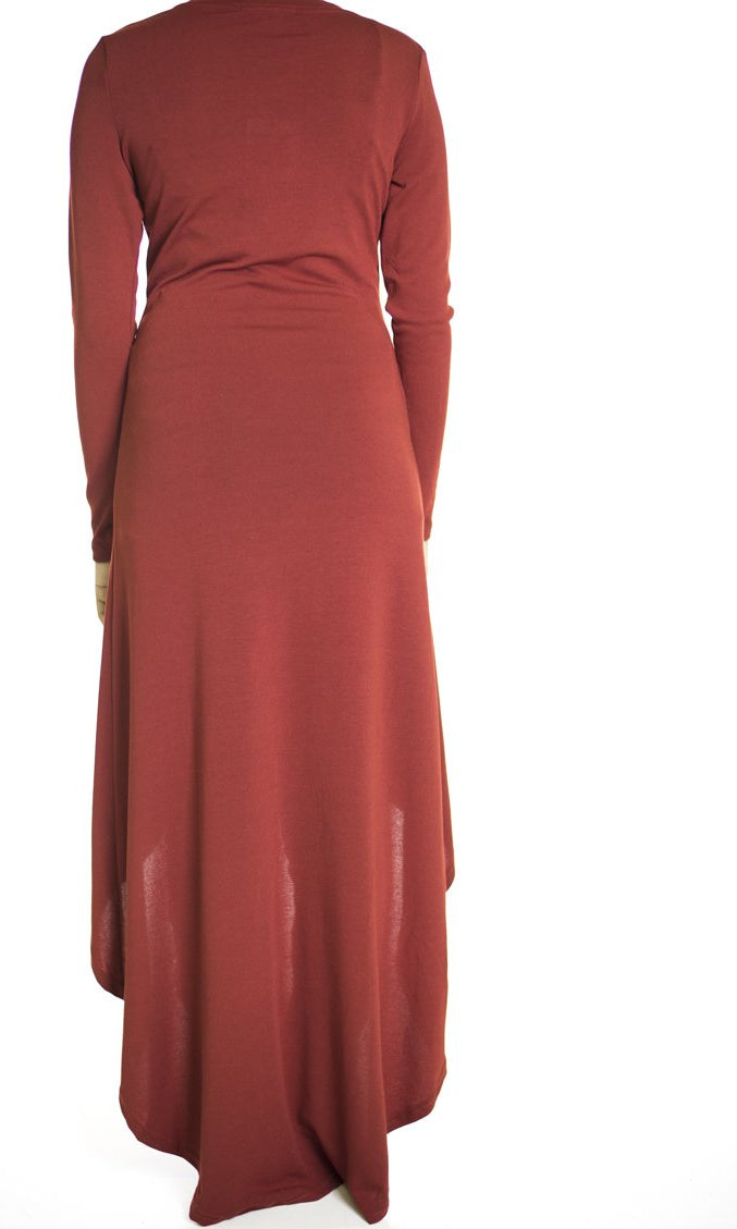 Marsala Hi-low dress Kabayare